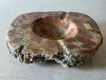 Asbak - Albast - Italiaanse grote asbak van natuurlijk, Antiek en Kunst