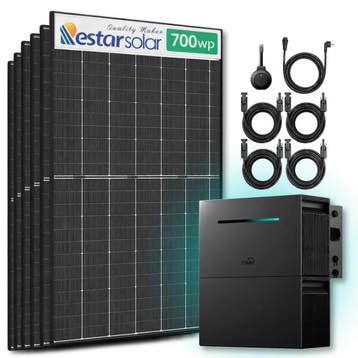 Zonnepanelen Thuisbatterij Pakket - 4 kWh - 6x 700Wp, Ophalen of Verzenden, Nieuw