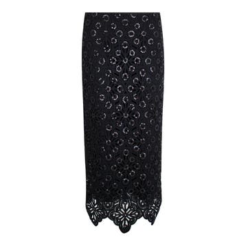 Pennyblack • zwarte maxi rok met pailletten • 36 (IT42), Kleding | Dames, Rokken, Verzenden, Zwart, Nieuw, Pennyblack