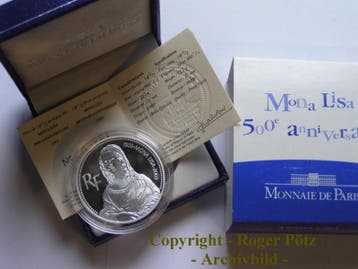 Frankreich 1,50 Euro 2003 Mona Lisa zilver Pp Auflage 8 1..., Postzegels en Munten, Verzenden