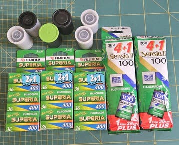 Polaroid, Agfa, Kodak, Fujifilm, Ilford, Fuji 20 rolls 35mm:, Nieuw