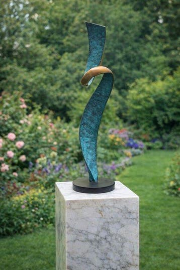 Benjamin Wouters (XX) - sculptuur, Helix Spiral - 56 cm -