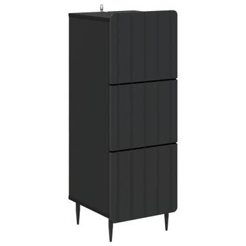 vidaXL Ladenkast Zwart 33 x 34,5 x 92 cm Bewerkt hout, Verzenden, Nieuw