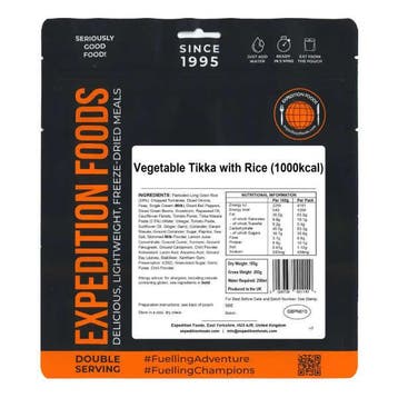 Vegetarische Tikka met Rijst - Expedition Foods