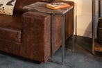 industrieele set van 2 bijzettafels BARRACUDA 45cm Salholz, Huis en Inrichting, Tafels | Sidetables, Ophalen of Verzenden, Nieuw