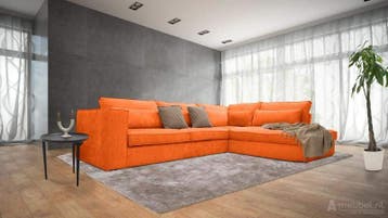 Hoekbank Blaricum - hoekbanken - Oranje, Huis en Inrichting, Nieuw, 150 cm of meer, Stof, 250 tot 300 cm