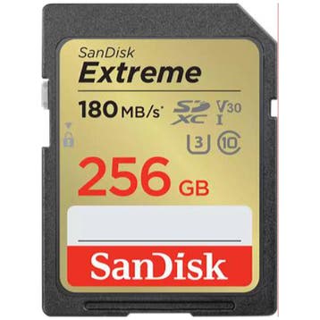 SanDisk Extreme 256GB SDXC Memory Card 180MB/s, Ophalen of Verzenden, Nieuw, Overige typen, Overige merken