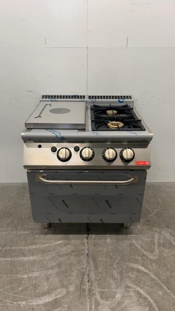 RVS Gastro M TPPCFGB Platenfornuis met 2 branders en oven, Ophalen of Verzenden, Nieuw zonder verpakking