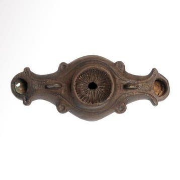 Oud-Romeins Brons Dubbele olielamp