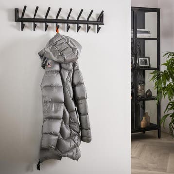 *WOONWINKEL* Dubbele Wandkapstok 8 Haaks Grijs, Verzenden, Nieuw