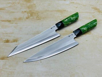 Keukenmes - Handgemaakt Japans Koksmes-Set - Achtzijdige
