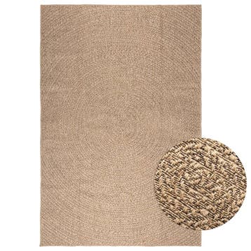 vidaXL Vloerkleed ZIZUR binnen en buiten 200x290 cm jute, Huis en Inrichting, Verzenden, Nieuw, Bruin