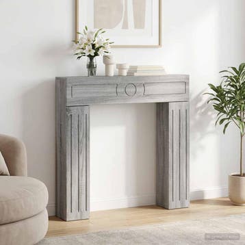 vidaXL Haardomlijsting Grijs Sonoma 102 x 18 x 100,5 cm, Verzenden, Nieuw