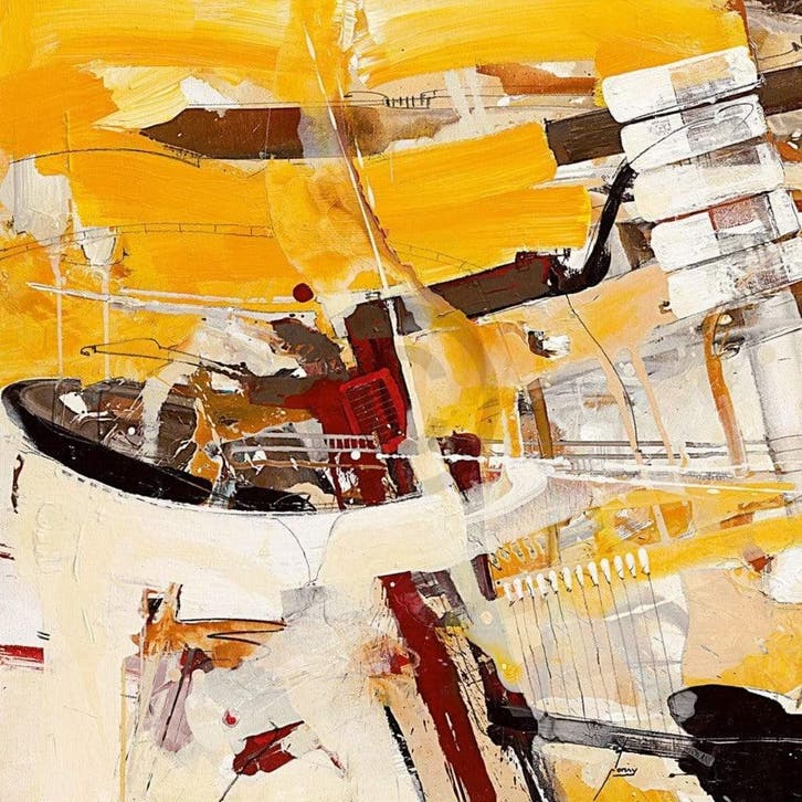 Kunstdruk Norbert Mayer - Ein konservierter Gedanke 70x70cm, Huis en Inrichting, Woonaccessoires | Schilderijen, Tekeningen en Foto's
