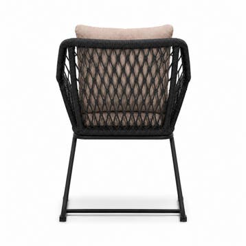 Dining Tuinstoel Cannes – Olefin Rope  Zwart & Sand  The Out, Verzenden, Nieuw