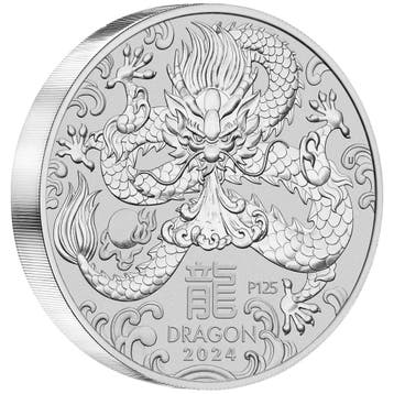 Lunar III - Year of the Dragon - 10 kg 2024, Verzenden, Losse munt, Zilver