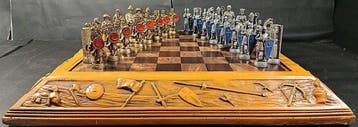Schaakspel -  Las Cruzadas - Brons, Hout