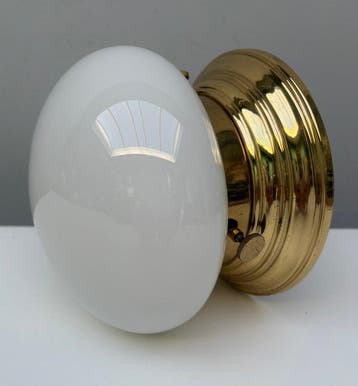 Slken Leuchten - Plafondlamp - Messing, Glas - Art Deco