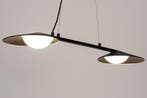 Rietveld Hanglampen - Zwart - Glas, Metaal, Huis en Inrichting, Lampen | Hanglampen, Verzenden, Nieuw