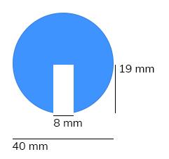 Stootrand foam, model 2 – 1 meter - Wit & Rood -, Verzenden
