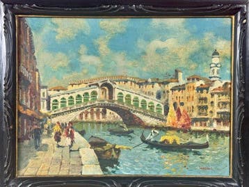 Luigi Lanza (1860-1913) - Ponte di Rialto, Venezia