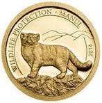 Mongolië. 500 Tögrög (Manul) gold .999 2014 (Zonder