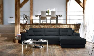 Loungebank Venray - loungebanken - Antraciet, Nieuw, 150 cm of meer, Stof, 250 tot 300 cm