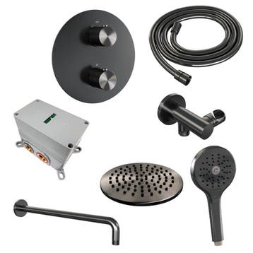 Brauer Gunmetal Carving Thermostatische Regendoucheset, Ophalen of Verzenden, Nieuw