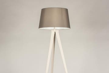 Rietveld Vloerlampen - Grijs, Beige, Zand - Stof, Metaal, Verzenden, Nieuw