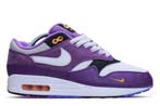 CLEARANCE SALE • Nike Air Max 1 By You Purple Gold • 41, Kleding | Dames, Nike, Ophalen of Verzenden, Nieuw, Sneakers of Gympen