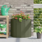 vidaXL Plantenbak Olijf Groen 60 x 30 x 50 cm Staal, Verzenden, Minder dan 60 cm, Nieuw, Metaal