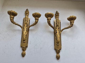 Wandkandelaar - Verguld brons