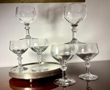 French production - Drinkservies voor 6 (6) - Kristal