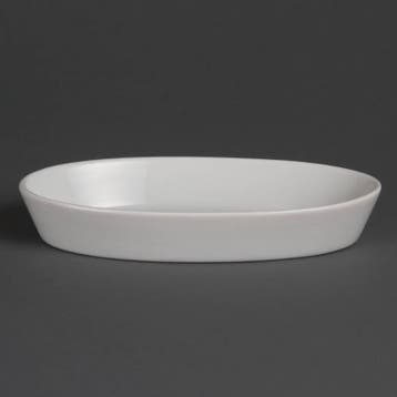 Ovale ovenschaal porselein | 6 stuks, Verzenden