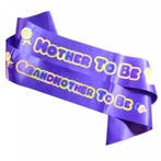 Babyshower sjerpen set Mommy en Grandma to Be paars, Verzenden, Nieuw, Feestartikel, Geboorte of Huwelijk