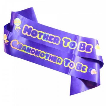 Babyshower sjerpen set Mommy en Grandma to Be paars, Verzenden, Nieuw, Feestartikel, Geboorte of Huwelijk