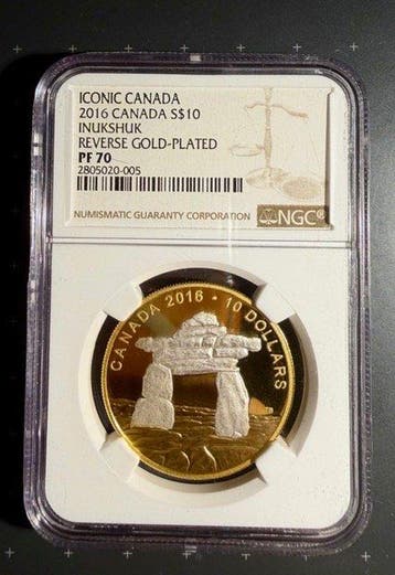 Canada. 10 Dollars 2016, Iconic Canada, Inukshuk, Reverse