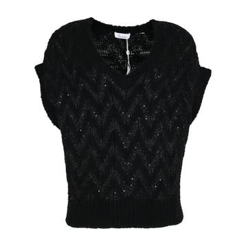 Princess goes Hollywood • wollen debardeur • 36, Kleding | Dames, Princess goes Hollywood, Verzenden, Zwart, Nieuw
