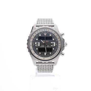 Breitling Professional Chronospace A78365; Heren piloten..., Overige merken, Staal, Polshorloge, Ophalen of Verzenden