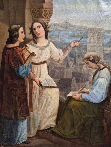 German school (XIX), signed P. Förster H.W. - Allegorie