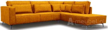 Hoekbank Groede - hoekbanken - Goud, Nieuw, 150 cm of meer, Leer, 250 tot 300 cm