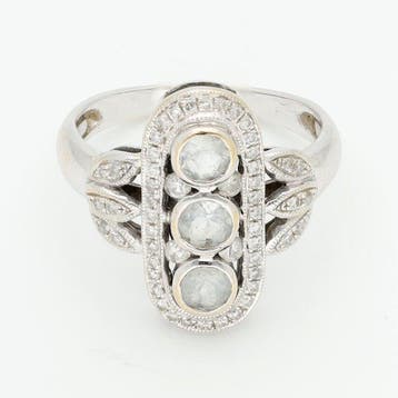 Ring - 18 karaat Witgoud Diamant (Natuurlijk), Nieuw