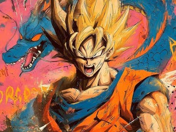 Canvas Fit - Alberto Ricardo - Poder Supremo – Goku y el, Nieuw
