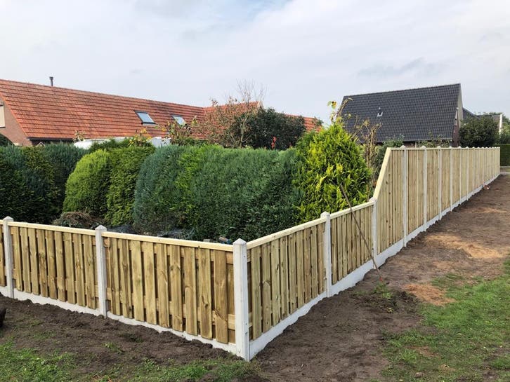 Complete 21 planks schutting gemonteerd vanaf €110,- p/m, Tuin en Terras, Schuttingen, 2 meter of meer, 6 meter of meer, Nieuw