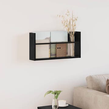 vidaXL Tijdschrift Rek Zwart Eiken 60 x 12 x 30 cm Bewerkt, Verzenden, Nieuw