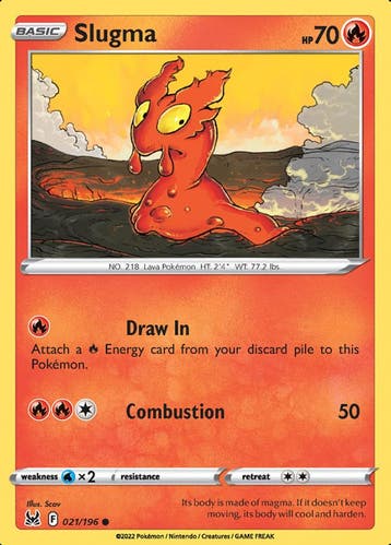 Slugma 021/196  Lost Origin, Ophalen of Verzenden, Nieuw, Losse kaart, Foil