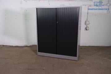 Ahrend roldeurkast zilvergrijs met antraciet 145x120x50 cm 2, Verzenden, Gebruikt