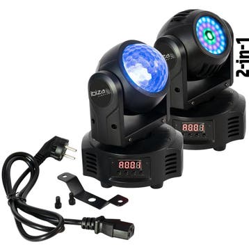 Ibiza MH-ASTRO-LASER-WASH Dubbele DMX Movinghead, Verzenden, Nieuw, Overige typen