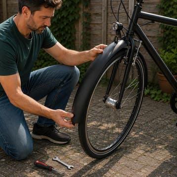 Kalloy QD0301A Spatbord breed voor mat zwart (Fiets), Ophalen of Verzenden, Nieuw, Derailleur of Ketting