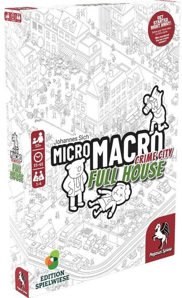 MicroMacro Crime City - Full House (Engels) | Pegasus Spiele, Hobby en Vrije tijd, Gezelschapsspellen | Bordspellen, Nieuw, Verzenden